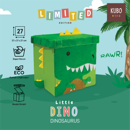 KUBO Kotak Penyimpanan 27 x 27 x 27 Cm Little Limited Series Dino/Dinosaurus