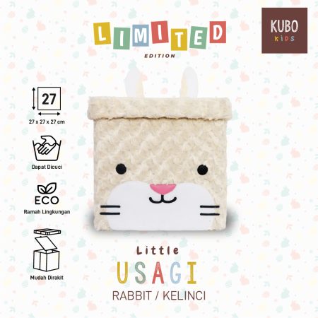 KUBO Kotak Penyimpanan 27 x 27 x 27 Cm Little Limited Series Usagi/Kelinci