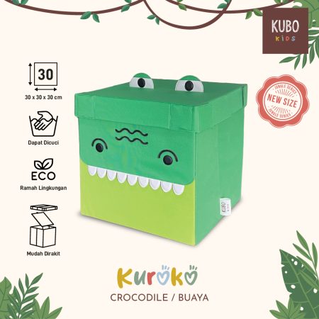 KUBO Kotak Penyimpanan 30 x 30 x 30 Cm Jungle Series Kuroko / Buaya