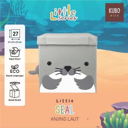 KUBO Kotak Penyimpanan 27 x 27 x 27 Little Cm Ocean Series Shiru / Seal