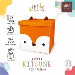 KUBO KIDS Kotak Penyimpanan Mainan Anak Ukuran 27x27x27 cm - Little Jungle  Karakter Rubah/Fox