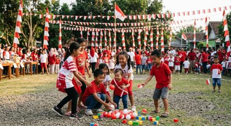 Permainan 17 Agustus anak-anak dan balita yang aman, menyenangkan, dan melatih kemampuan motorik.